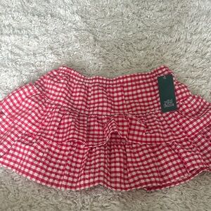Wild Fable Red and White Plaid Mini flowy skirt